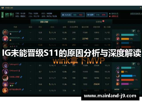 IG未能晋级S11的原因分析与深度解读