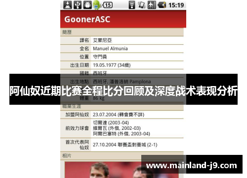阿仙奴近期比赛全程比分回顾及深度战术表现分析 阿仙奴近期比赛全程比分回顾及深度战术表现分析